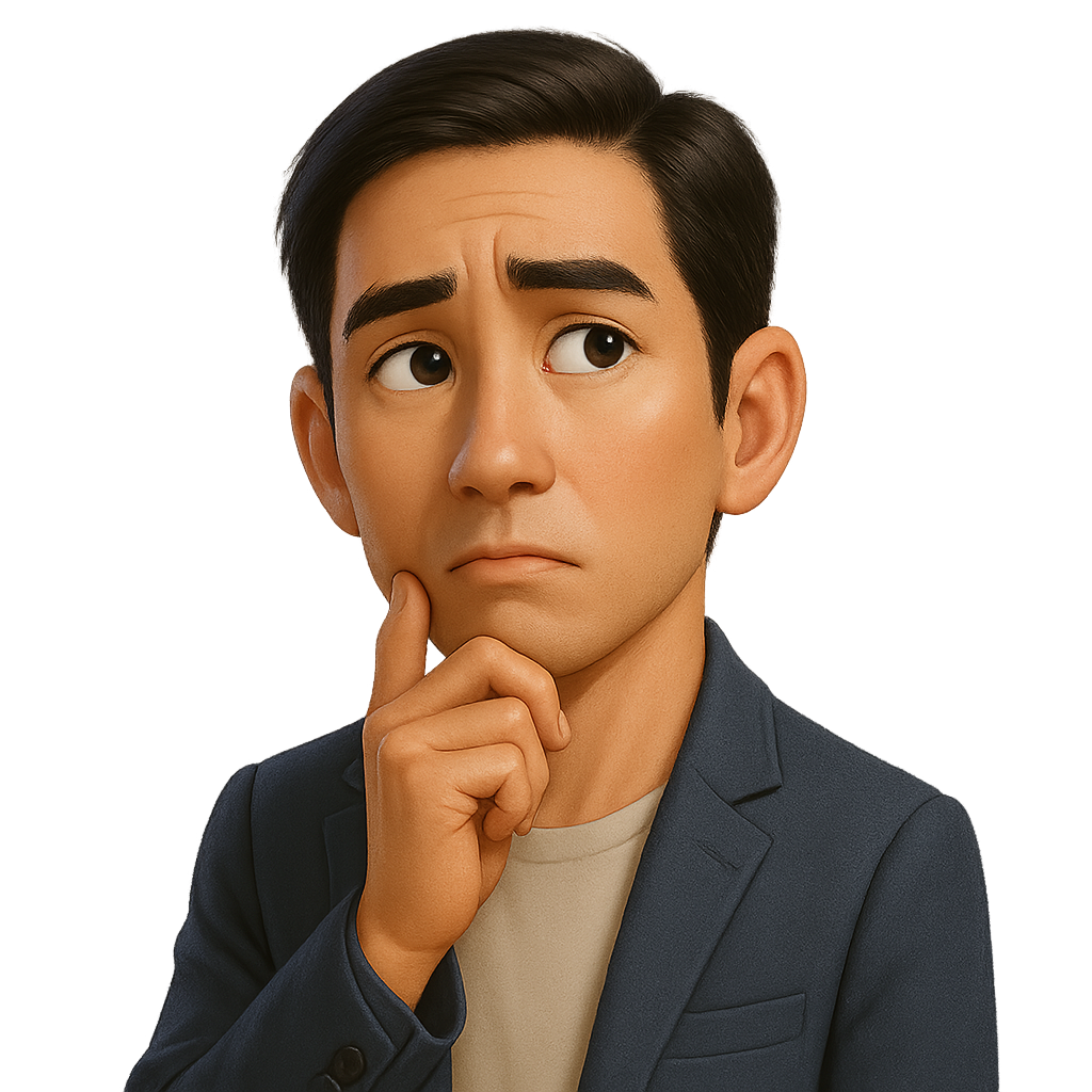 キャラ1：考え込む男性